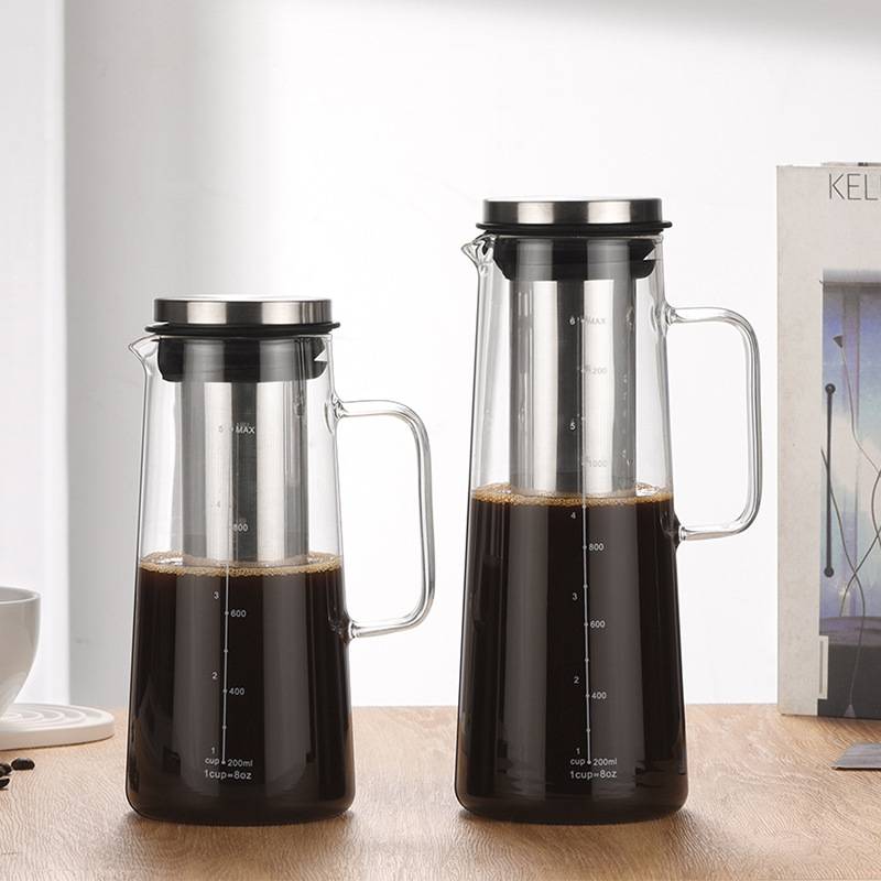 1000ML Glaskaraffe für Cold Brew Kaffee mit Griff
