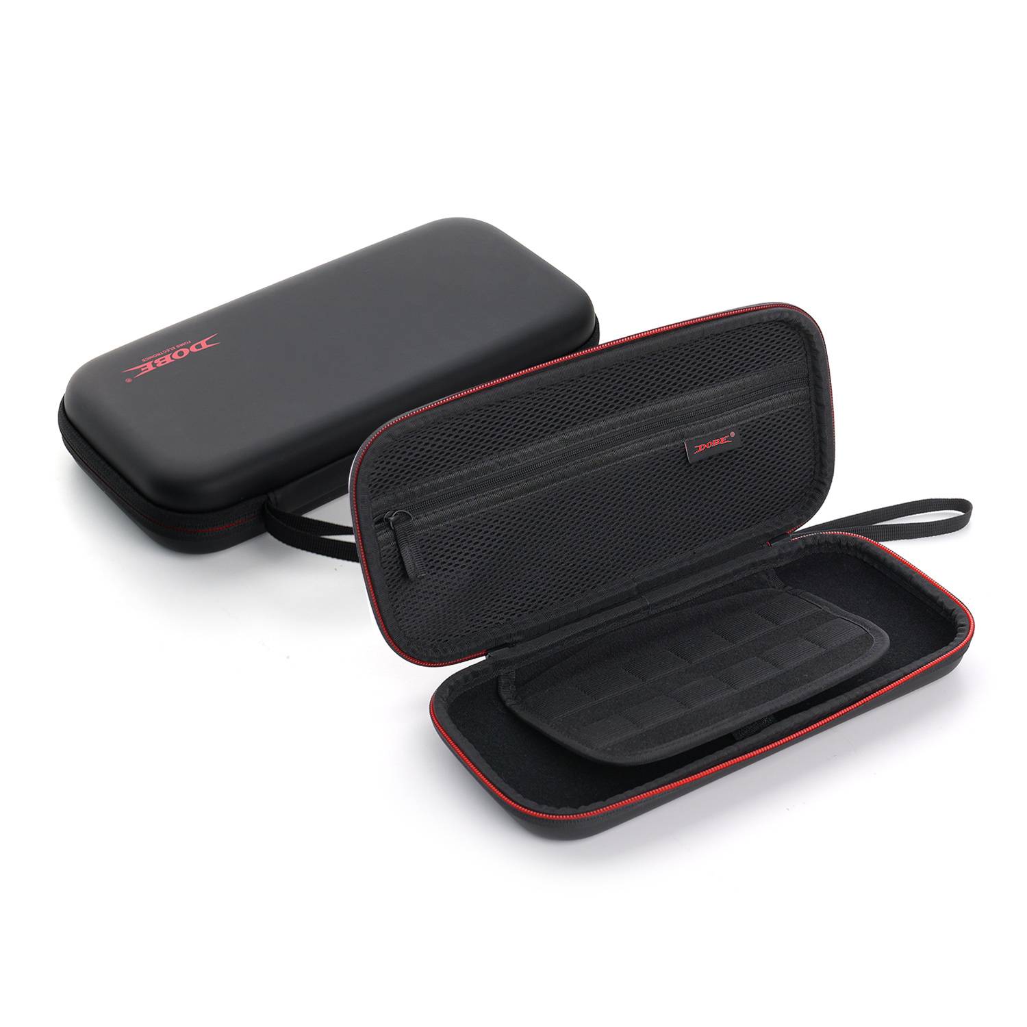 Schlanke schwarze PU-Tragetasche für SWITCH 2 mit Kartenhalter
