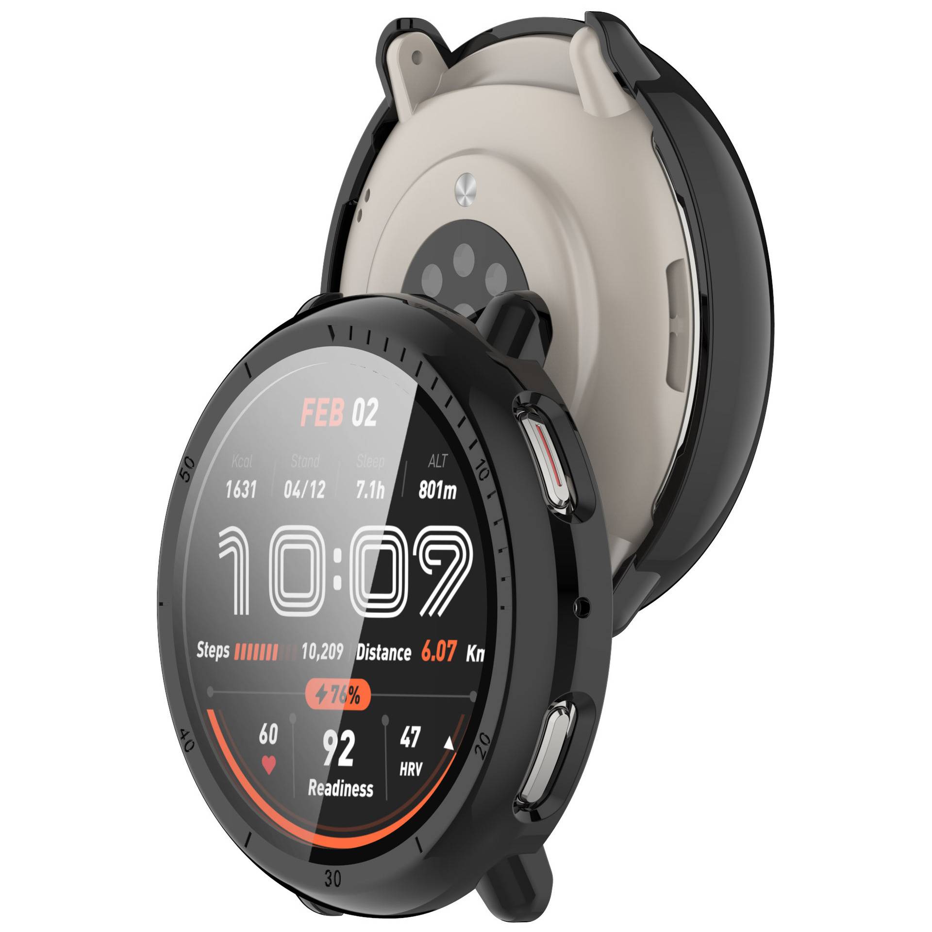 Hülle für Huami Amazfit Active2 - Integrierter Displayschutz Black