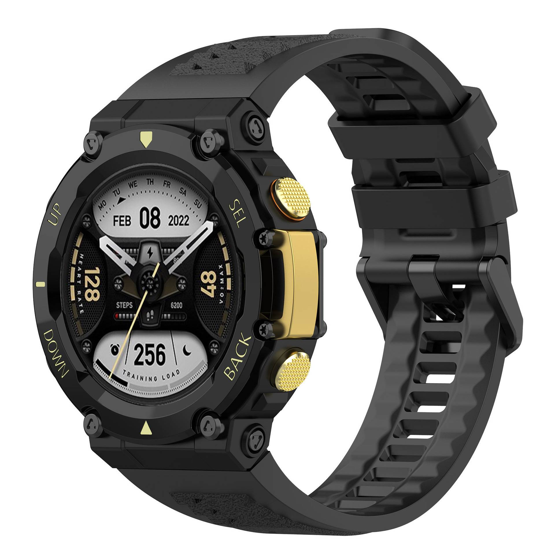 Silikon-Uhrenarmband für Amazfit T-Rex 2 Black