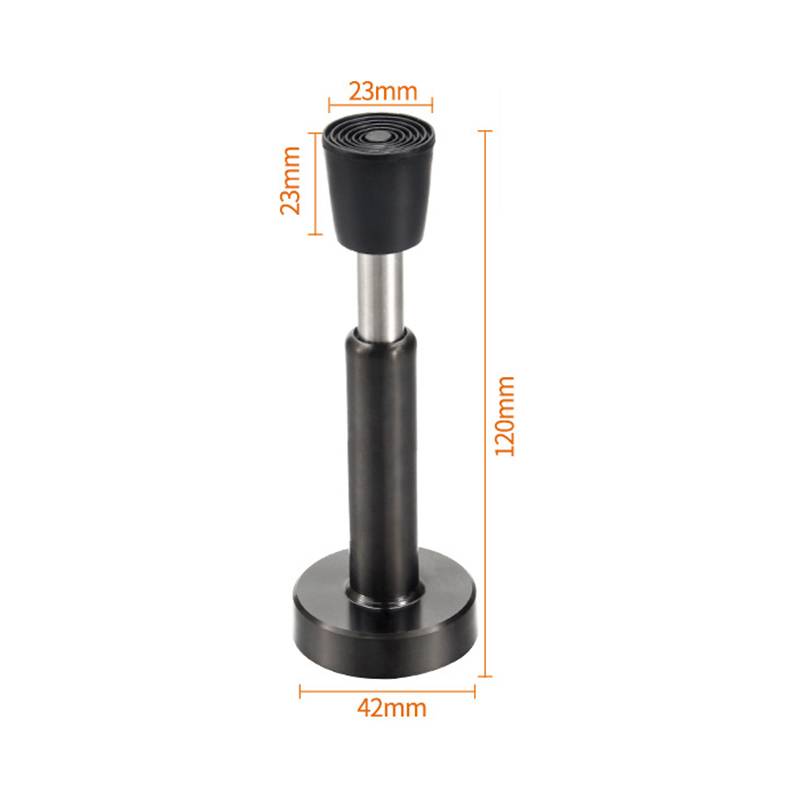 Hydraulischer Türstopper, Optionen zum Bohren/ohne Bohren Black 12 cm