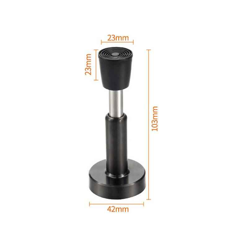 Hydraulischer Türstopper, Optionen zum Bohren/ohne Bohren Black 10 cm