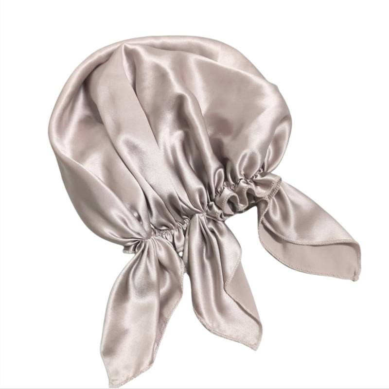 Schlafhaube aus Seide für Damen, Nachthaube aus 100 % Seide lotus pink