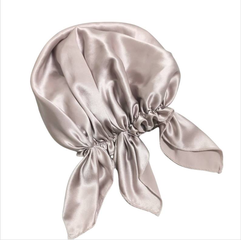 Schlafhaube aus Seide für Damen, Nachthaube aus 100 % Seide lotus pink
