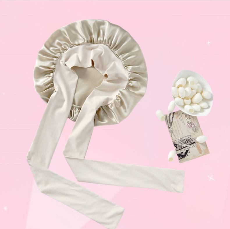 Schlafmütze aus 100 % seide für Damen Beige