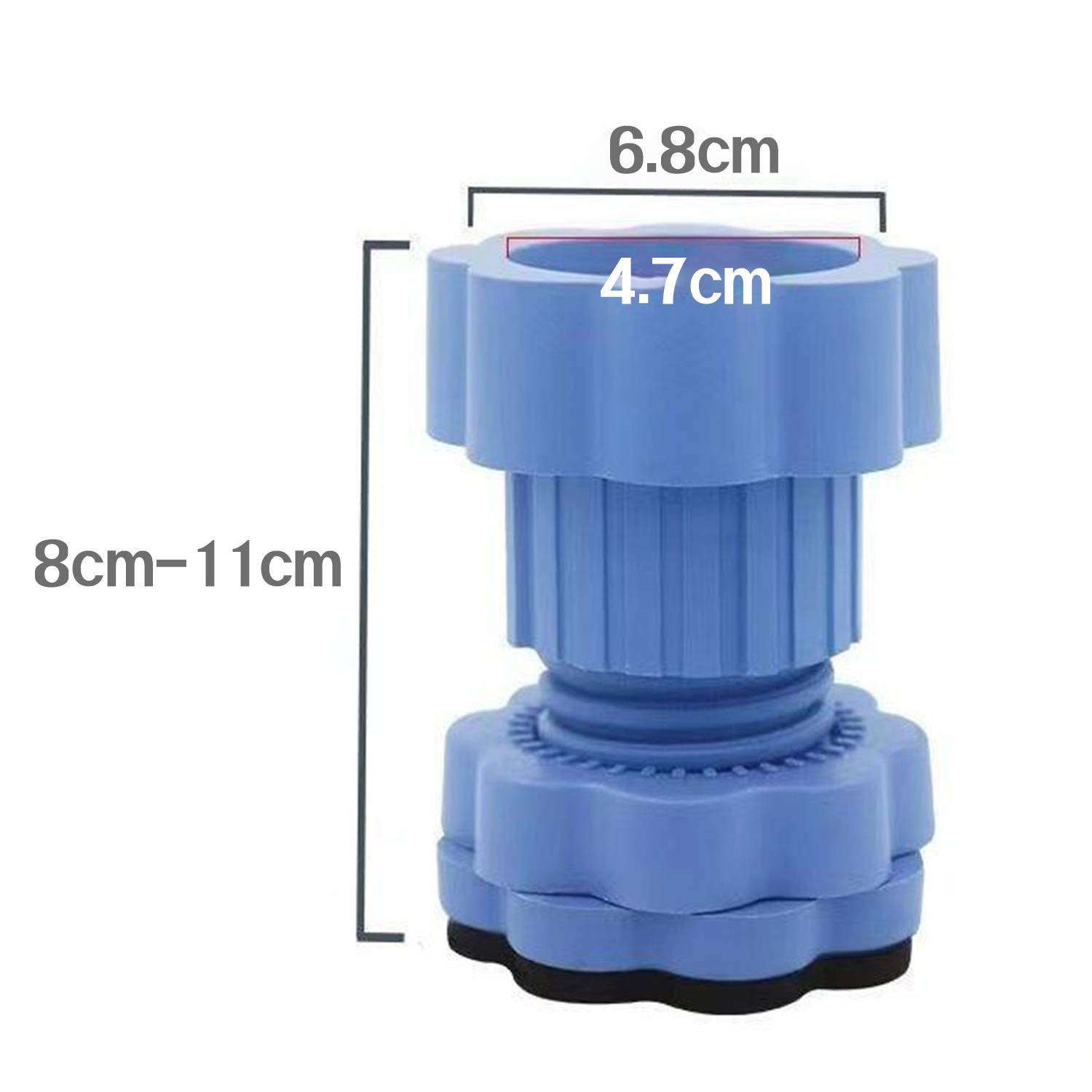 4 Stück Waschmaschinenfüße, Anti-Vibrations- & Anti-Rutsch-Gummipads