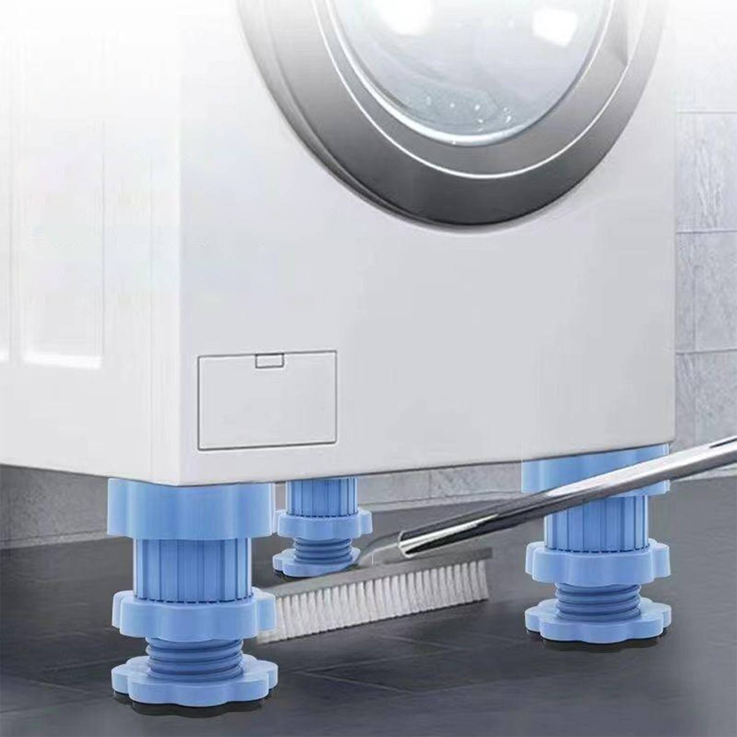 4 Stück Waschmaschinenfüße, Anti-Vibrations- & Anti-Rutsch-Gummipads