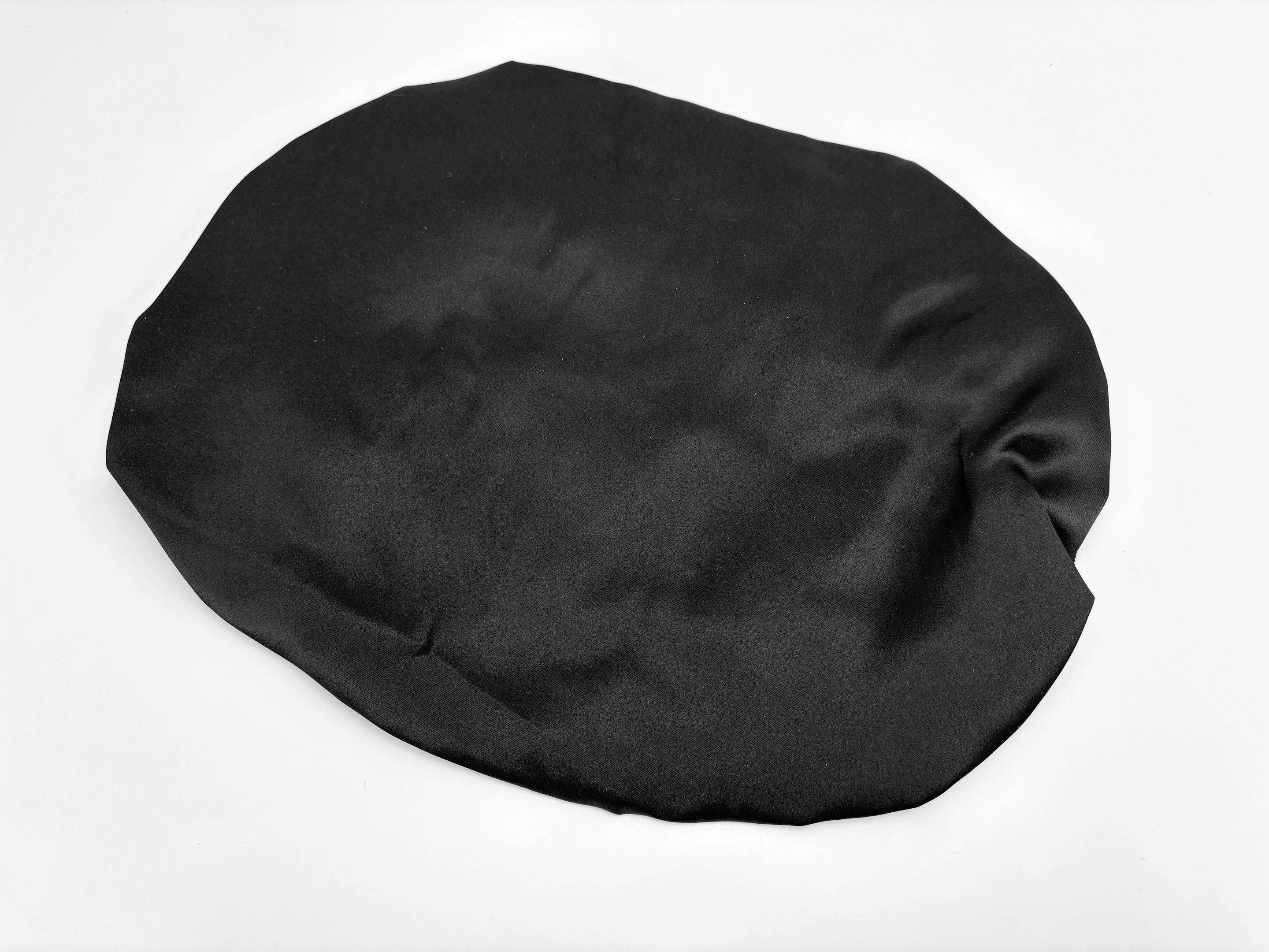 Schlafhaube aus Seide für langes Haar – Atmungsaktive Seidenhaube Black