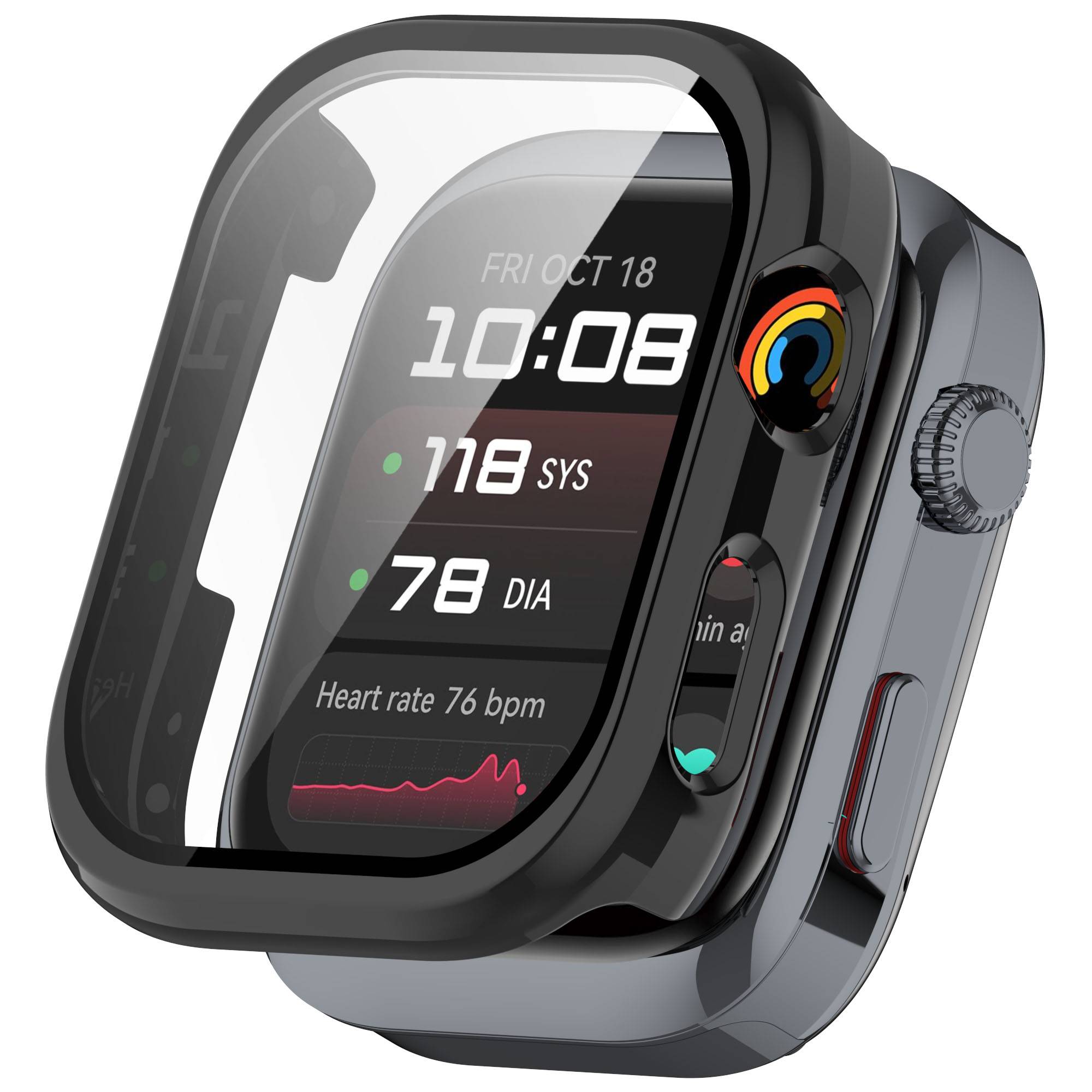 Schutzhülle für Huawei Watch D2 mit Displayschutzfolie, 2-in-1 Panzerglas Gehäuse Black