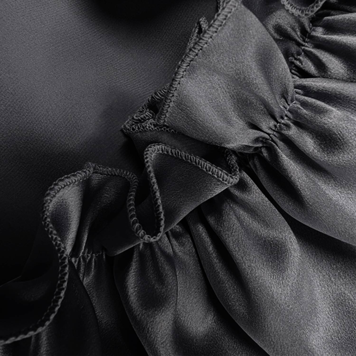 Luxuriöse 30 Momme Seiden-Schlafhaube für Damen Black