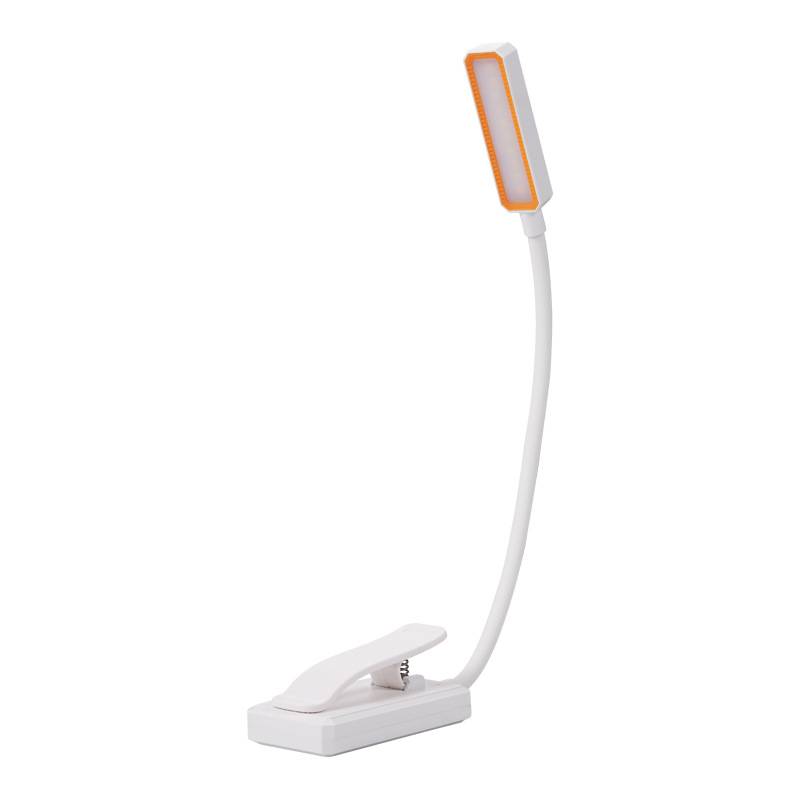 Biegbare Leselampe mit Clip - 10 LED-Birnen White