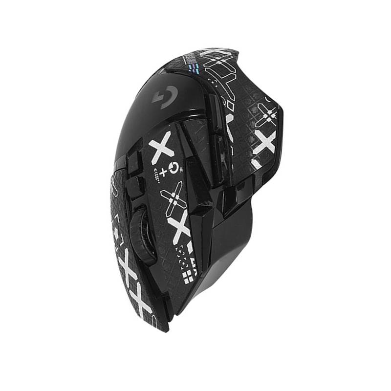 Verbesserte Griff-Mausaufkleber für Logitech G502 - Schwarzer Druck