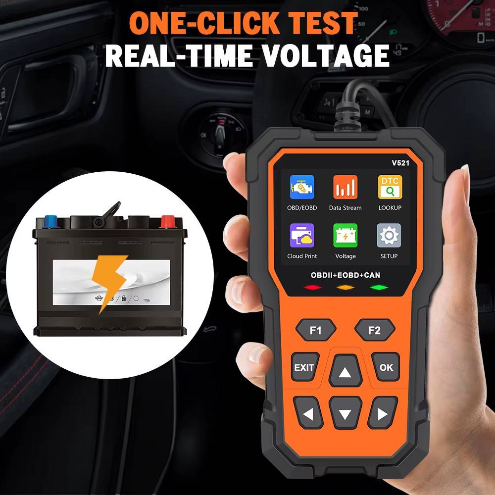 OBD2 Bluetooth Motor-Fehlerleser mit 2.8 inch Farbdisplay, Live-Daten, Freeze Frame und EVAP/O2-Tests