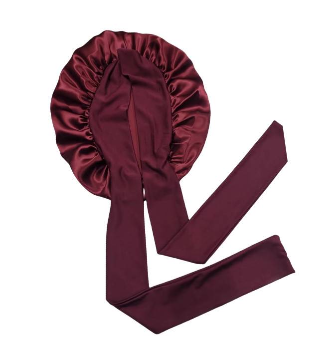Schlafmütze aus 100 % seide für Damen DarkRed