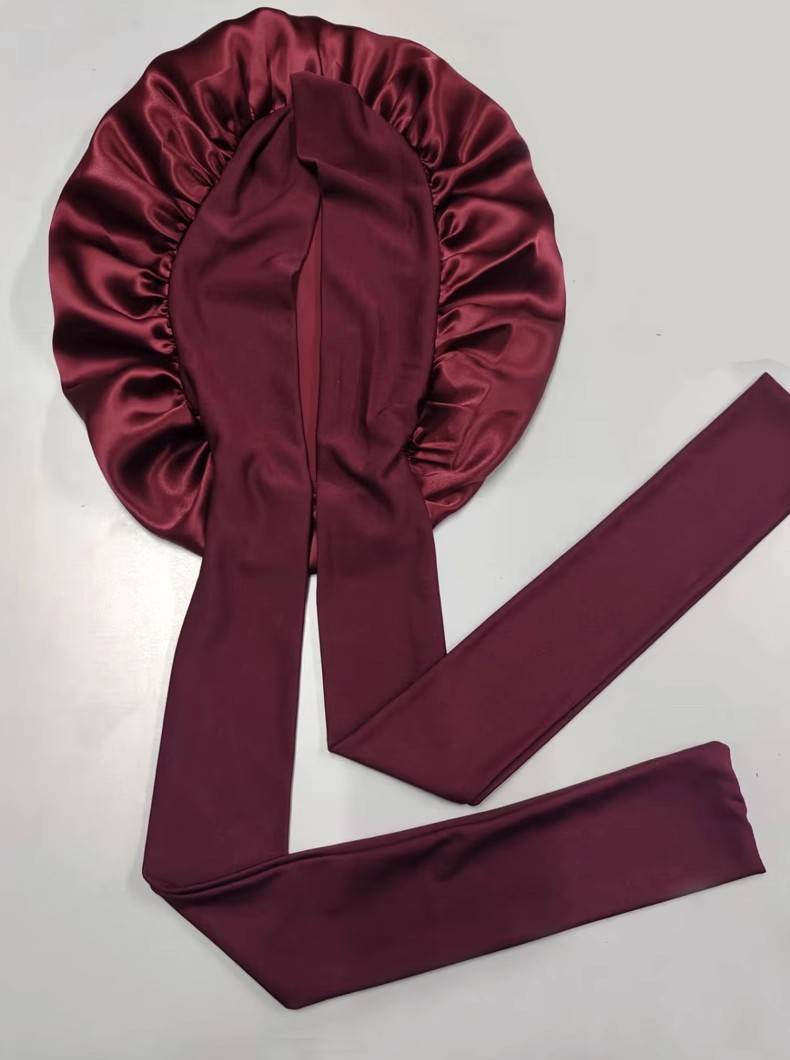 Schlafmütze aus 100 % seide für Damen DarkRed