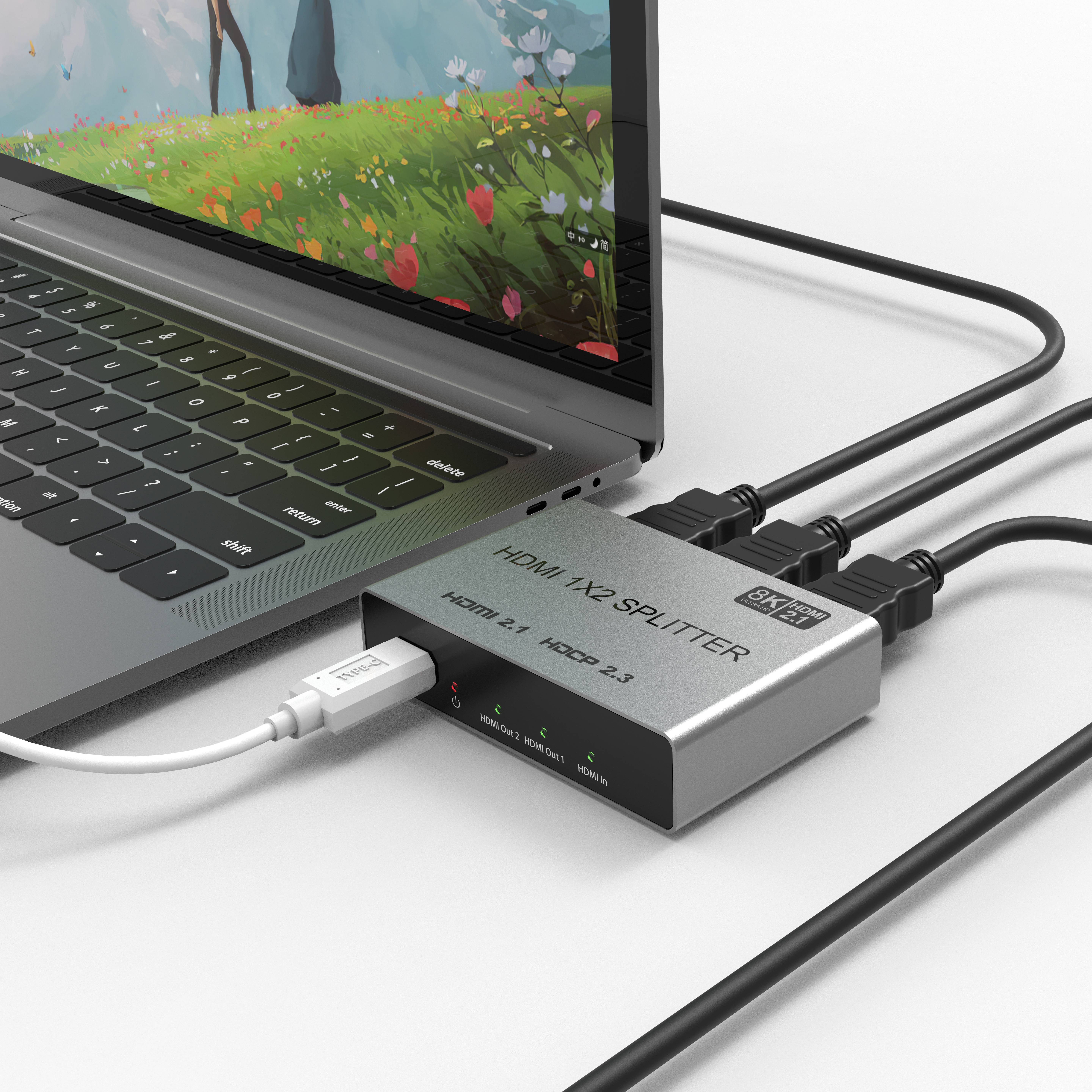 8K 1x2 HDMI-Splitter - YZ-B082-V1