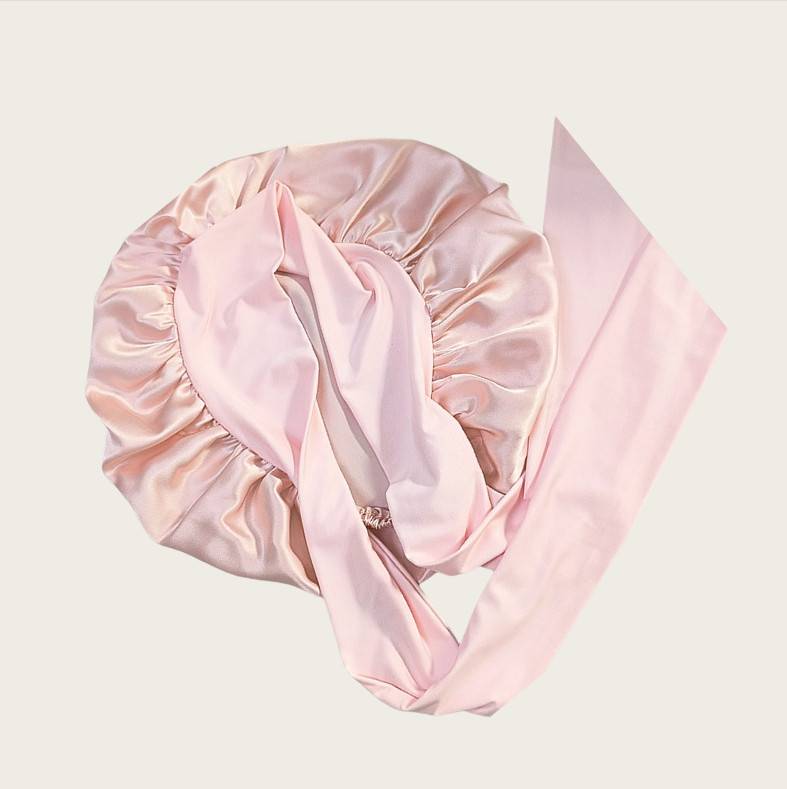 Schlafmütze aus 100 % seide für Damen Rubber pink
