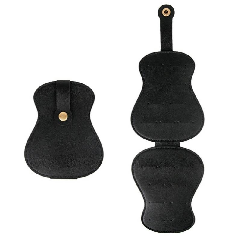 Gitarrenplektronentasche - Plectrum-Etui aus mit großer Kapazität Black