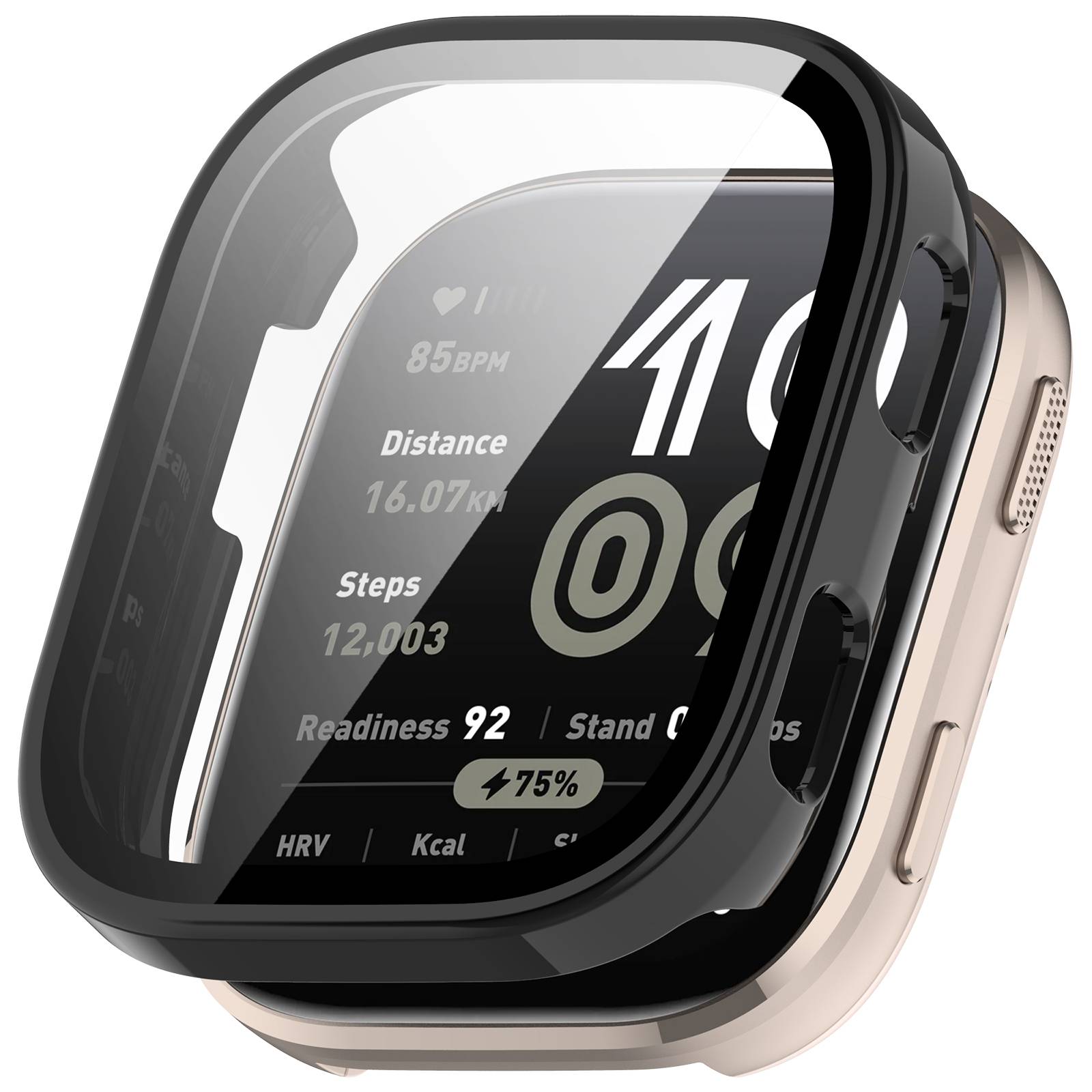 Klares PC-Gehäuse mit gehärteter Folie für Amazfit BIP 6 Black