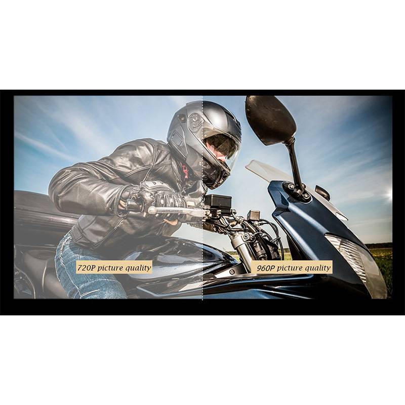 Motorrad-Dashcam mit 170° Weitwinkelobjektiv