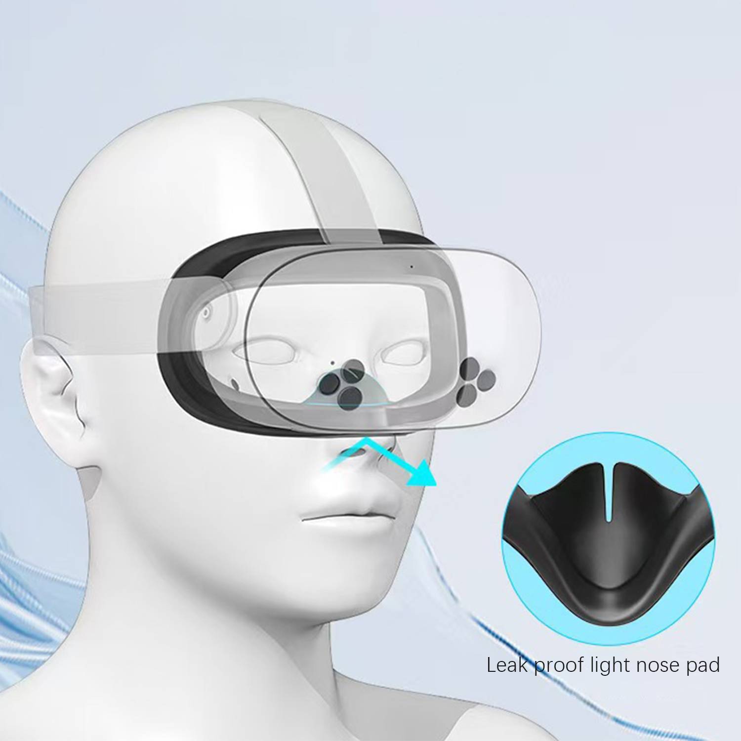 Silikon-Gesichtsmaske für Meta Quest 3S Grey