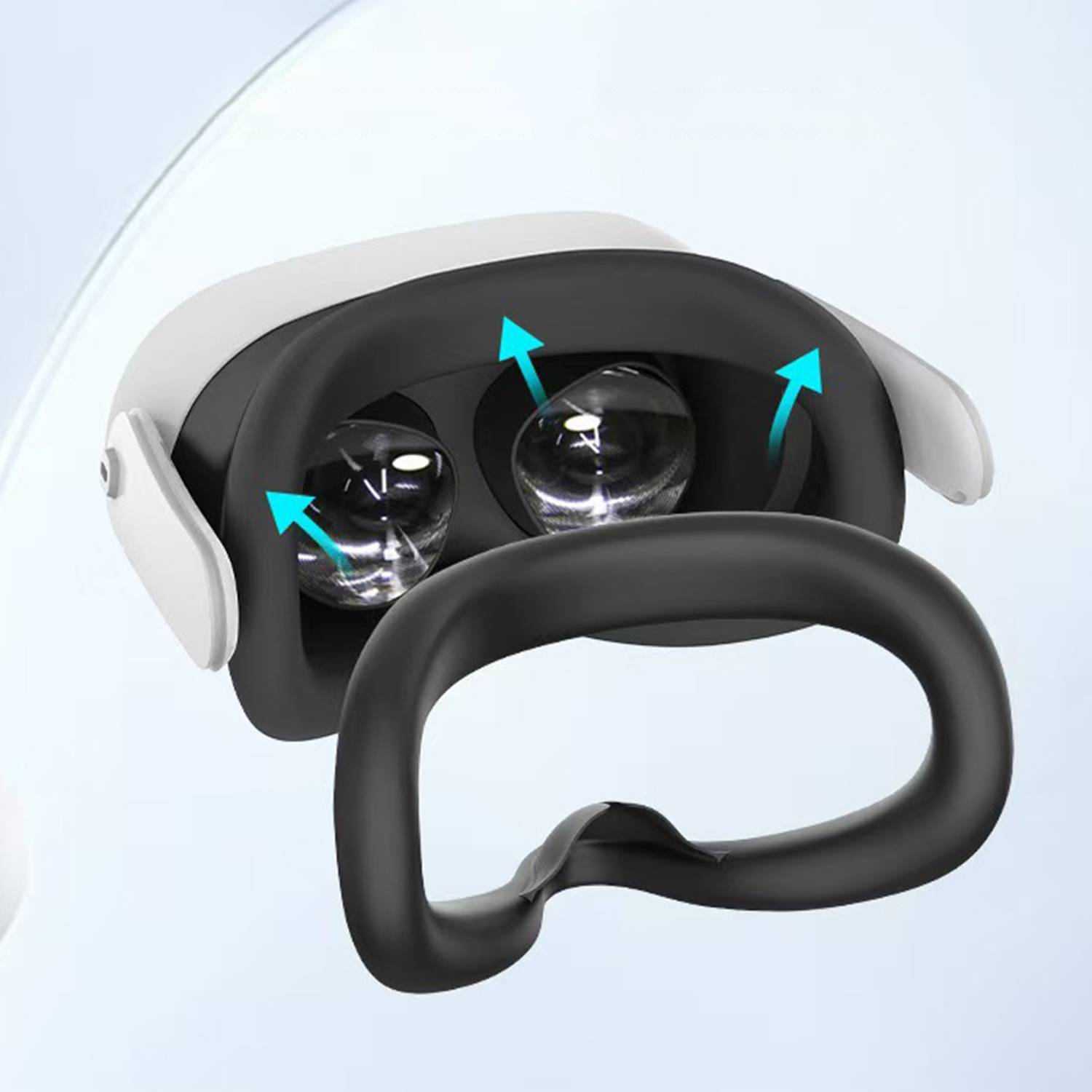Silikon-Gesichtsmaske für Meta Quest 3S Grey