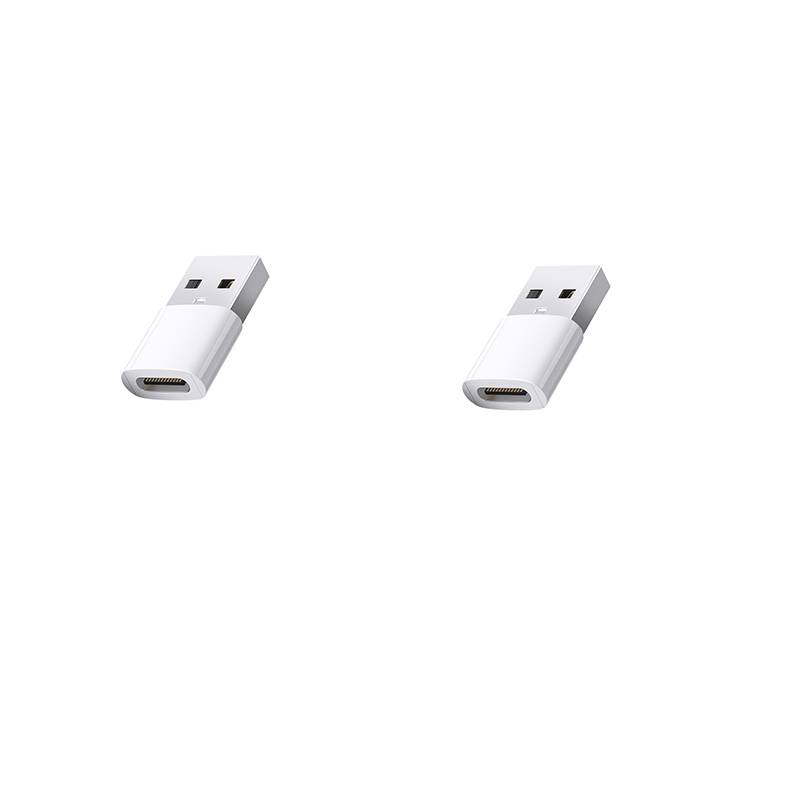 2er-Pack USB-C-auf-A-Adapter (ABS-Kunststoff) zum schnellen Aufladen und für die Datenübertragung