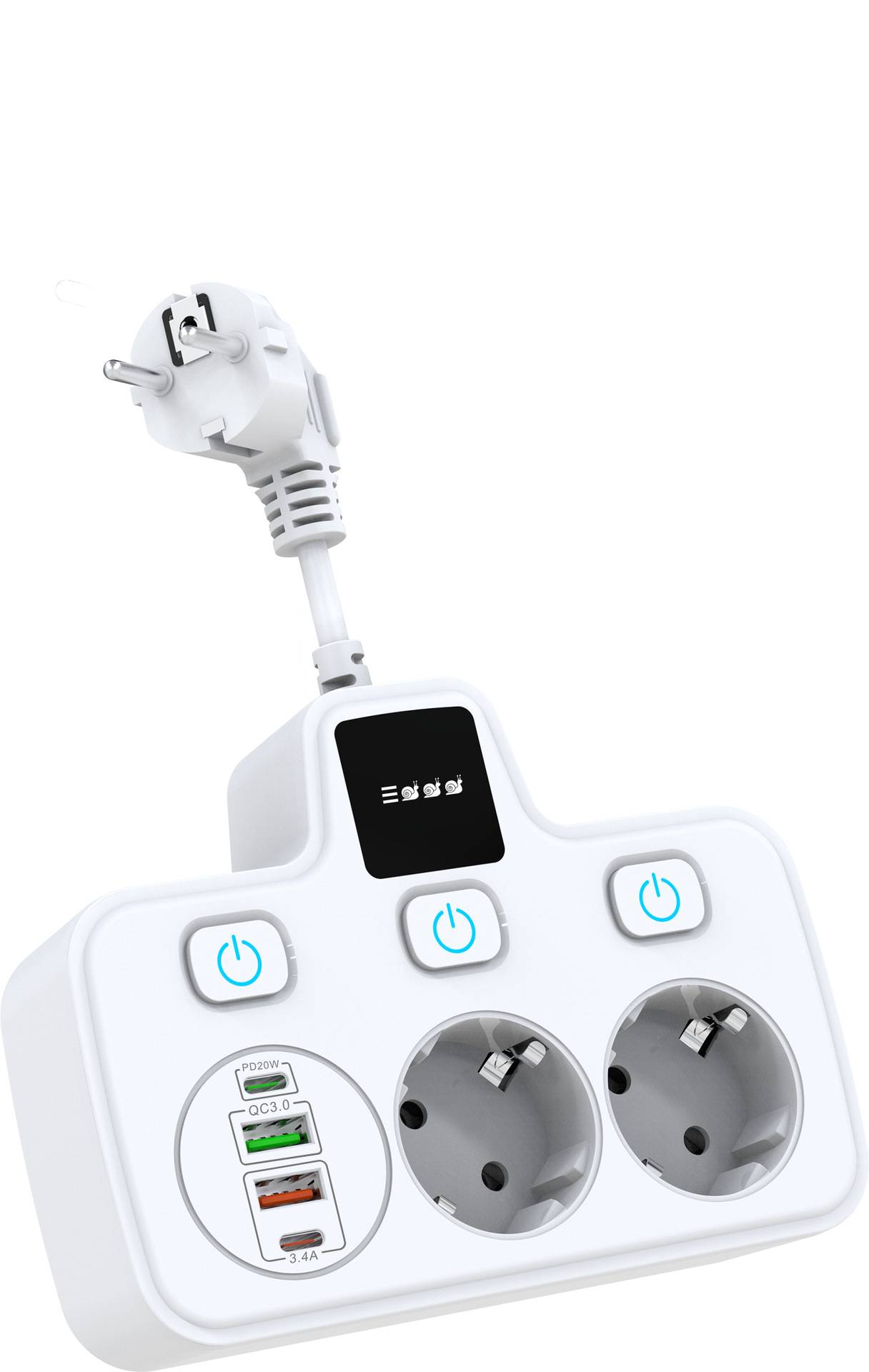 BKL-503 EU Schnelllade-Steckdosenleiste White