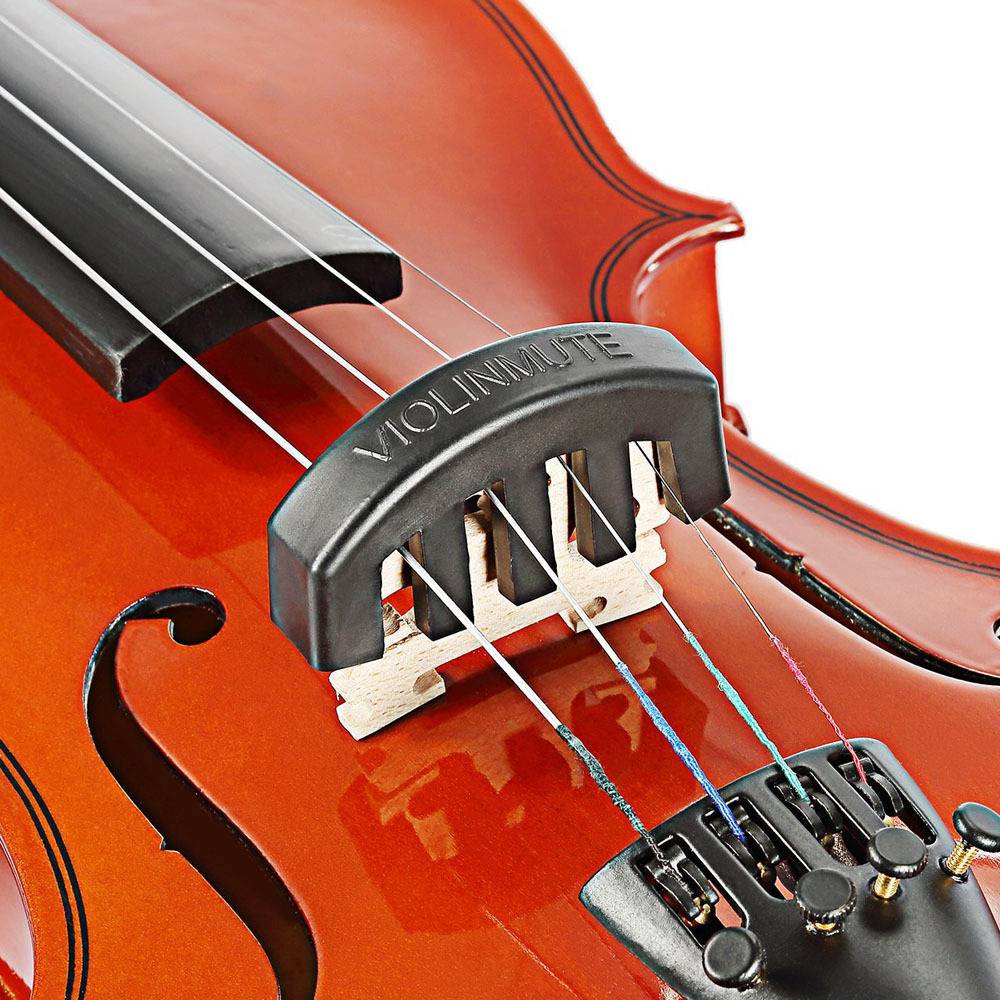 Violin-Stummschaltung für leises Üben - Gummi-Übungsdämpfer für 4/4, 3/4, 1/2 Violinen