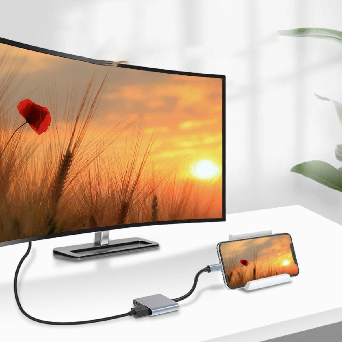 Typ-C-Hub 2-in-1: Dual-HDMI-Ausgang für reibungslose Verbindung