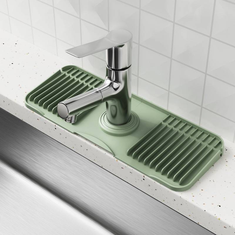 Spülbecken-Spritzschutzmatte - Geschirrabtropfmatte Green L