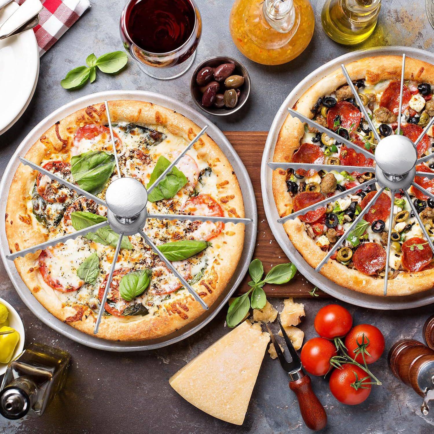 Neuer Mehrzahn-Pizzaroller - Pizzaschneider aus Aluminiumlegierung M
