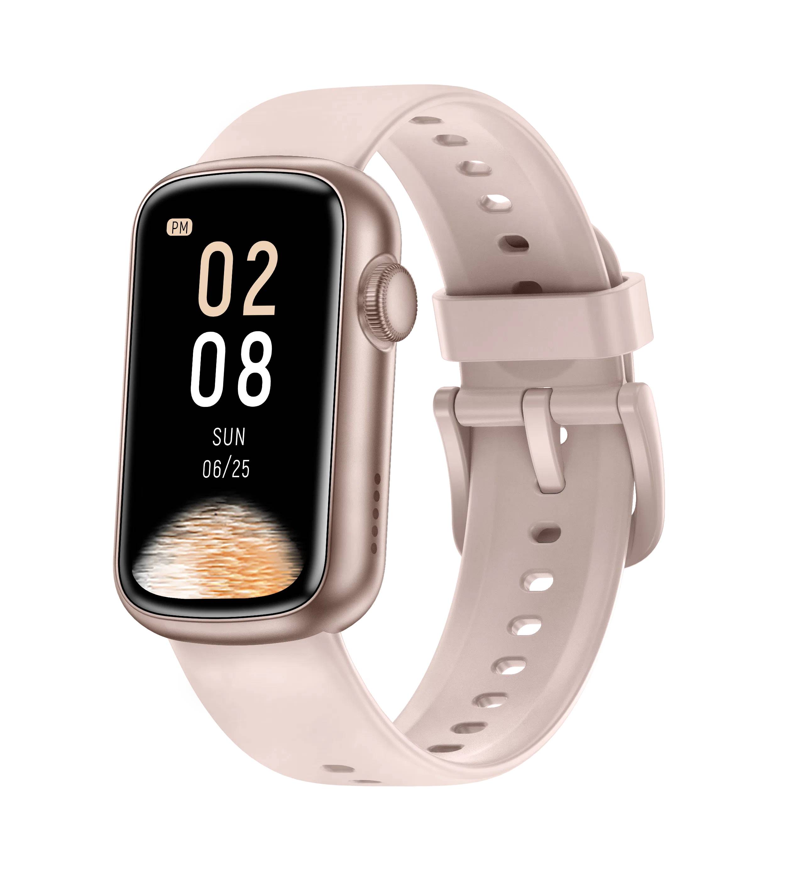 Smartwatch mit Herzfrequenzmesser, Blutdruckmessgerät, Schlafmonitor, Schrittzähler PinkGold
