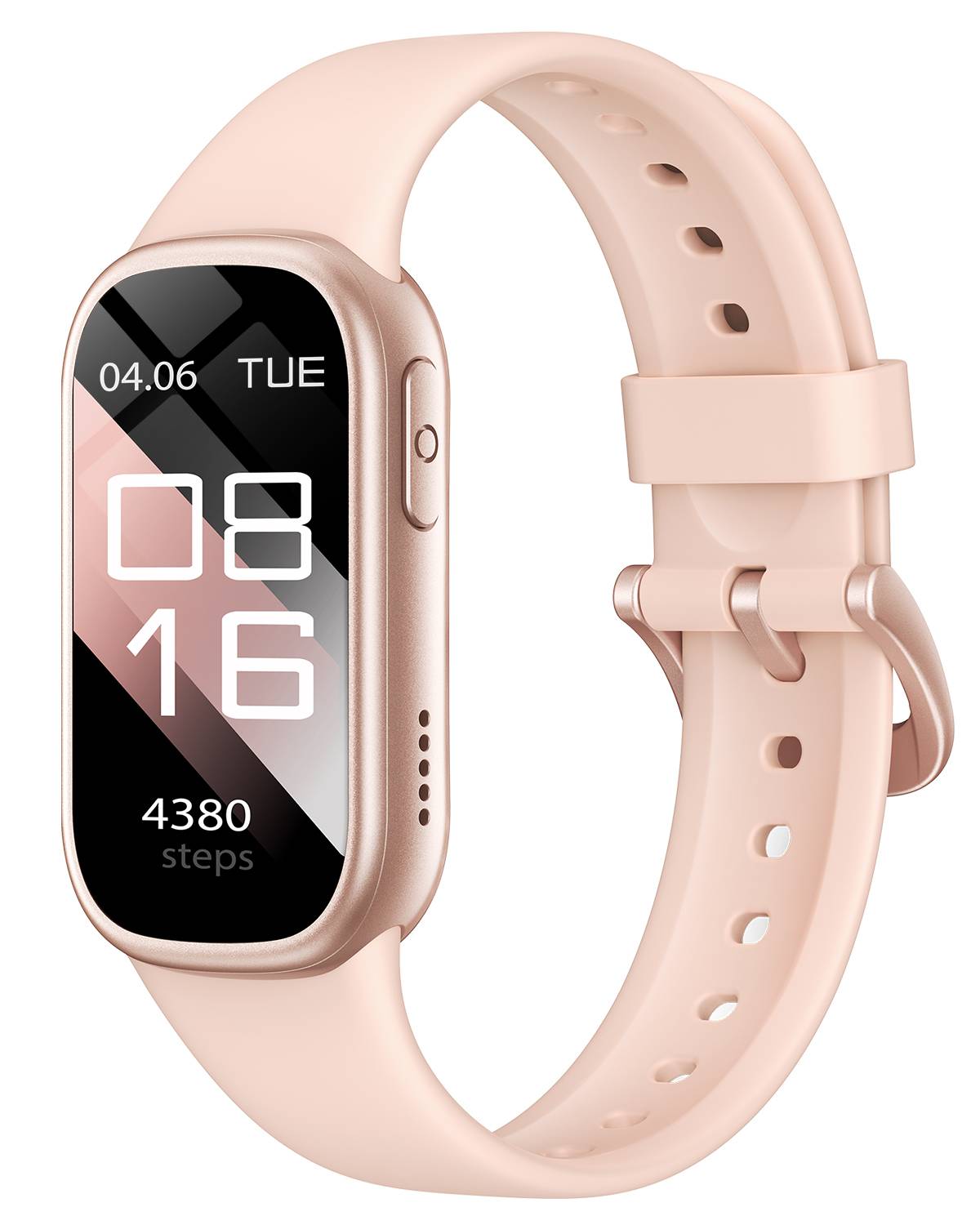 Smartwatch mit Herzfrequenzmesser, Blutdruckmessgerät, Schlafmonitor, Schrittzähler PinkGold