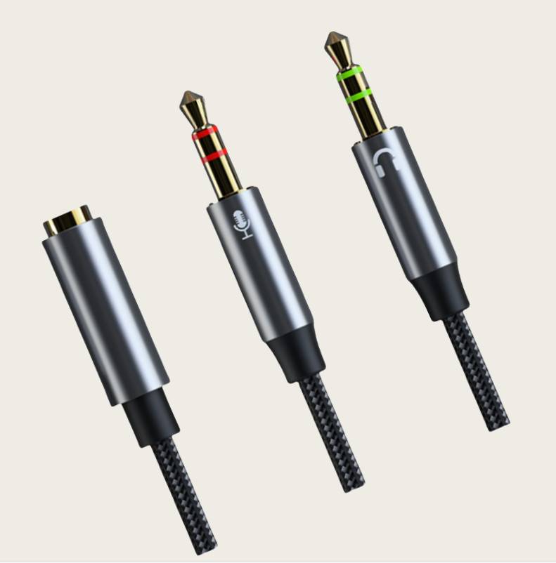 CB01 Kopfhörer- und Mikrofon-Splitter-Adapter-Audiokabel Modell 3