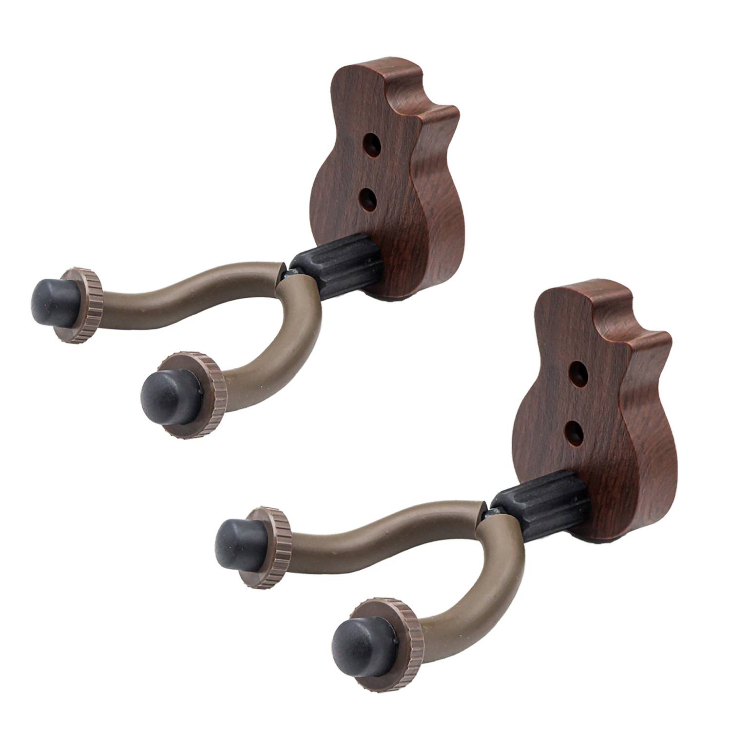 2er-Pack Gitarrenhalter für die Wand, Gitarrenwandhalterung aus Holz Modell 1