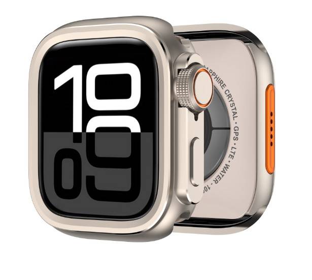 Robuste Metallhülle für Apple Watch Series 10 46mm Silver