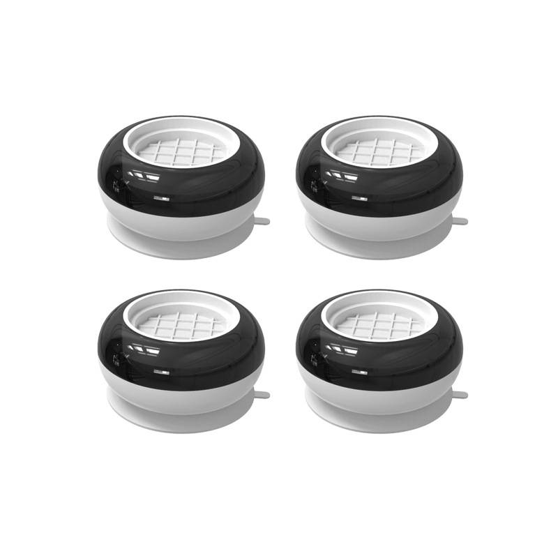 Waschmaschinen-Fußpolster Antivibrationspads Geräuschreduzierung Black&White