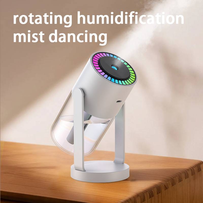 Bunter Luftbefeuchter mit rotierendem Nebel und Umgebungsbeleuchtung White
