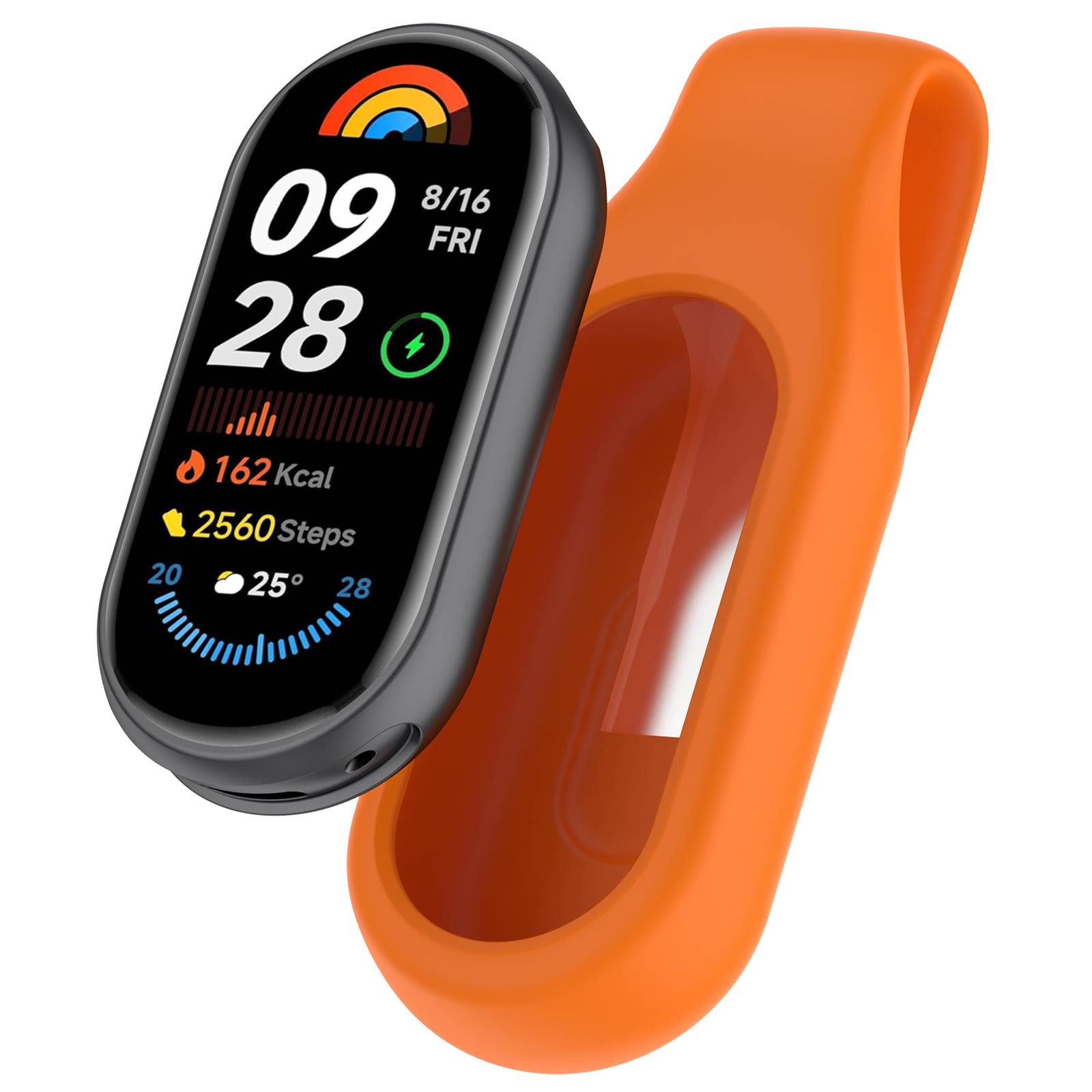 Sicherer Clip-Halter für Xiaomi Mi Band 10, 9 und 8 Blue