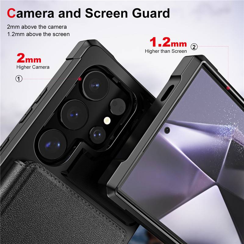 Schlanke schwarze Hülle für Samsung S24 Plus: Schutz & Stil