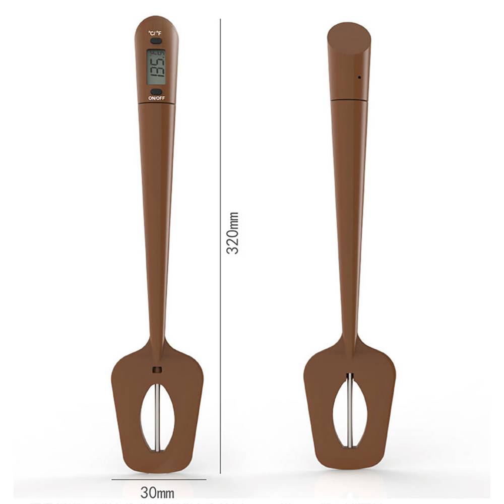 Digitaler Lebensmittelthermometer-Spatel zum Kochen und Backen Brown