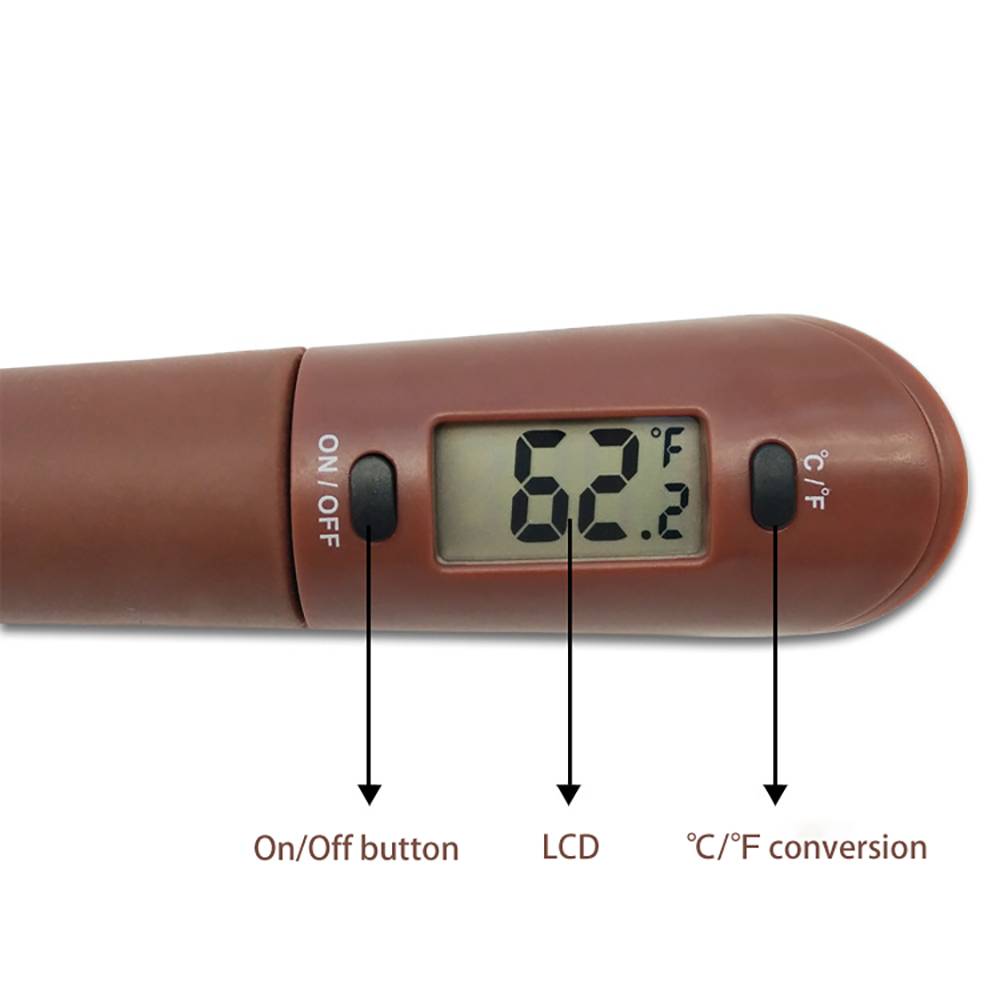 Digitaler Lebensmittelthermometer-Spatel zum Kochen und Backen Brown