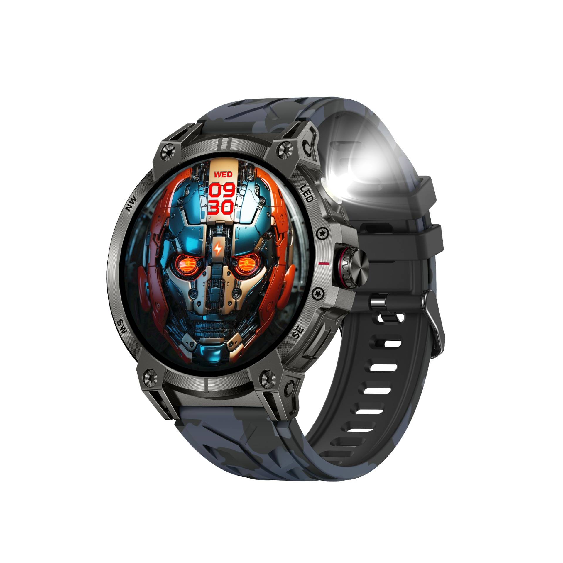 Multifunktionale Smartwatch mit Gesundheitsüberwachung und Bluetooth-Anrufen Blue