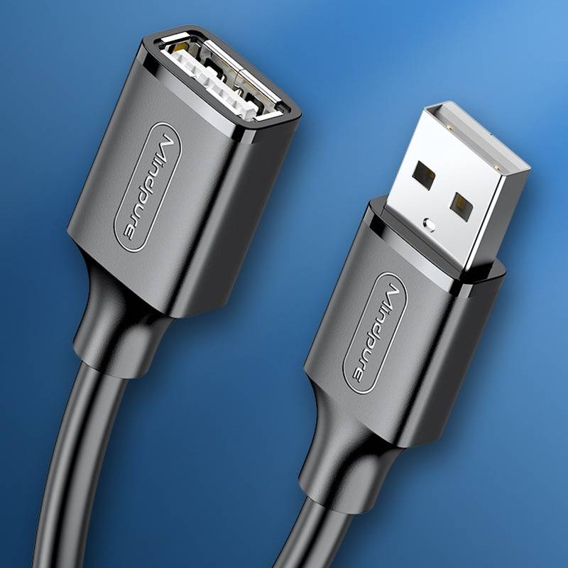 USB 2.0 Verlängerungskabel – Stecker auf Buchse – für Überwachung, Maus, Tastatur, USB-Stick 3 m