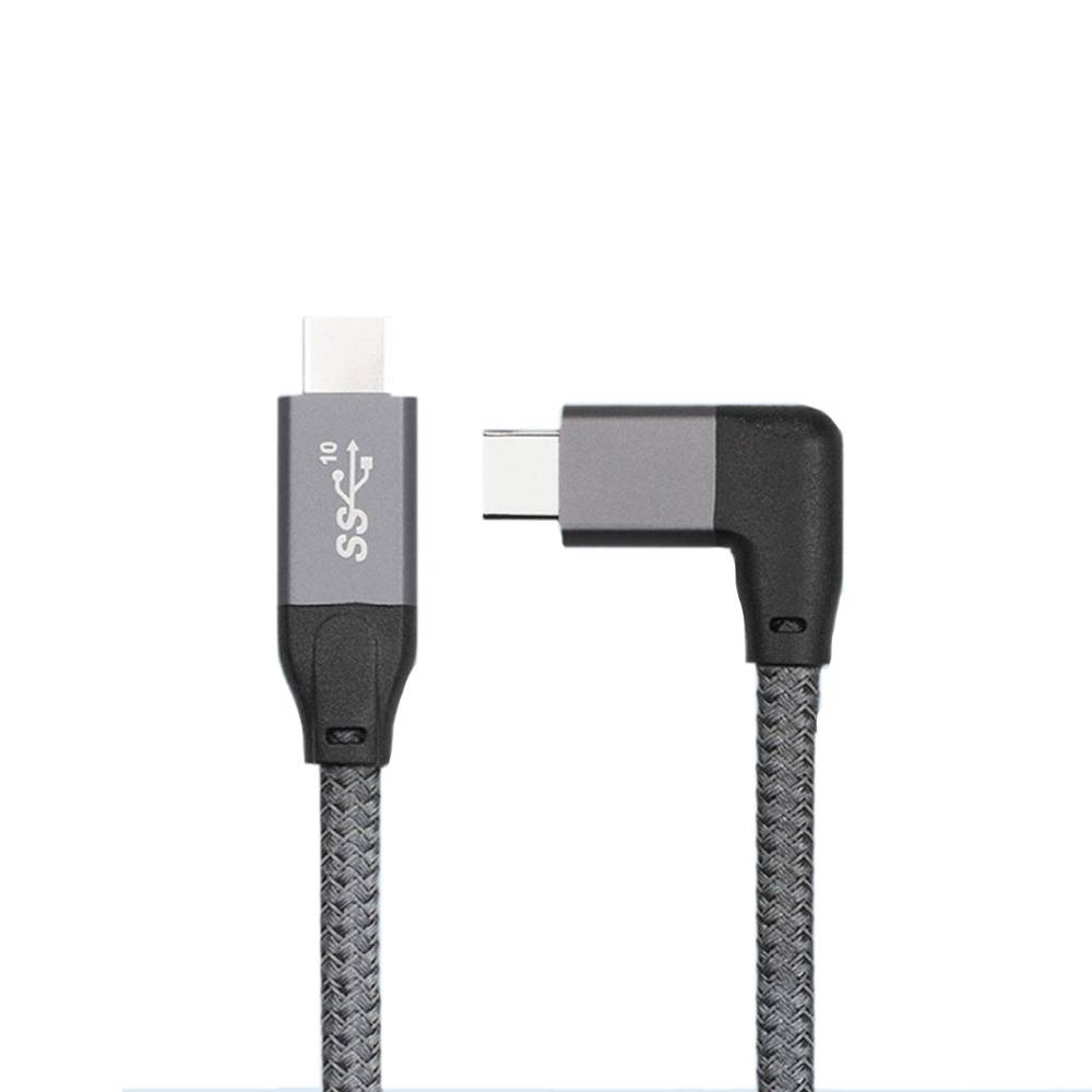 100W USB-C auf USB-C Kabel, 20Gbps, 4K Video, Winkelstecker 1,5m