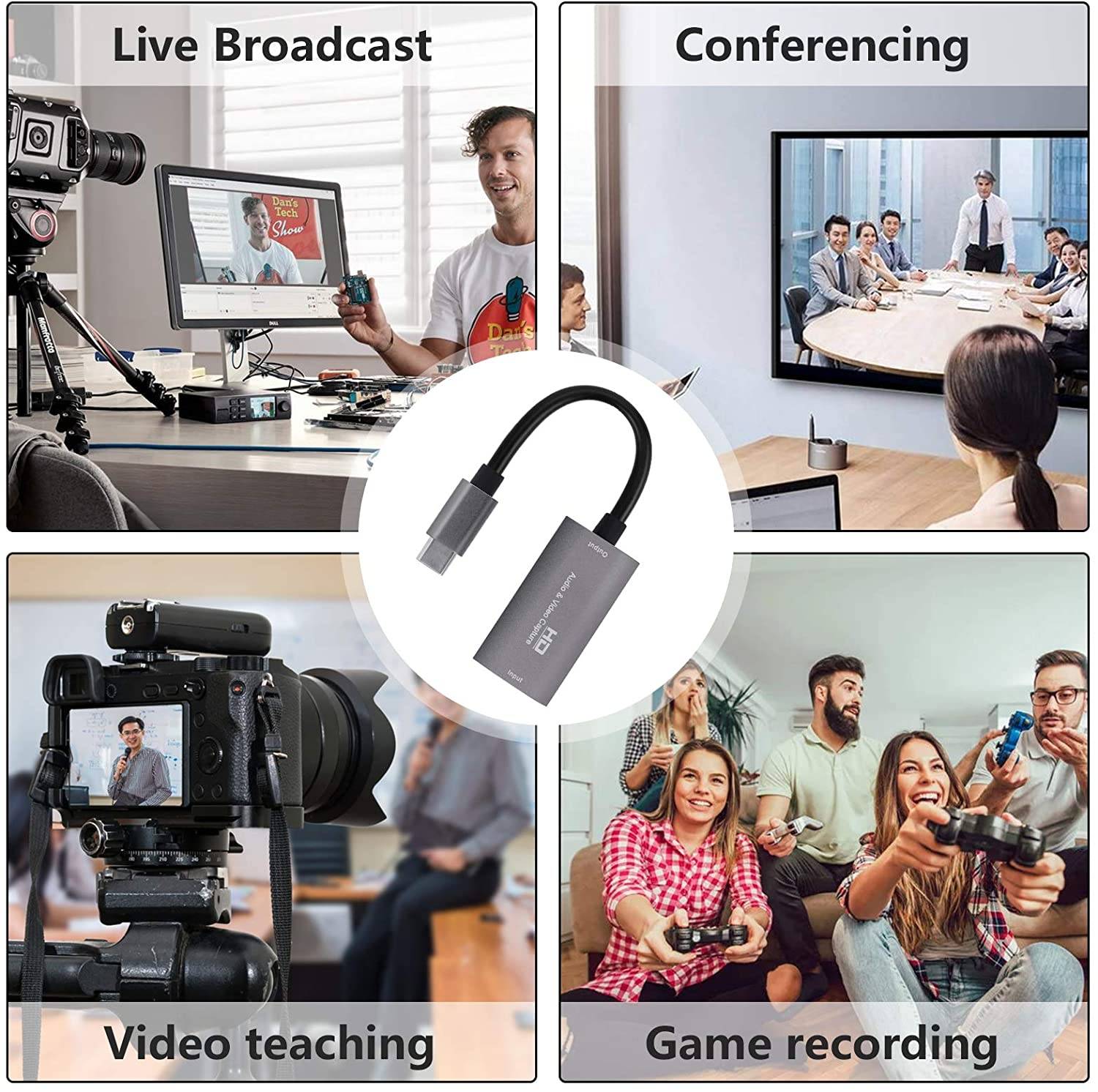 Videoaufnahmekarte 4K / USB-C zu HDMI-kompatibler Adapter