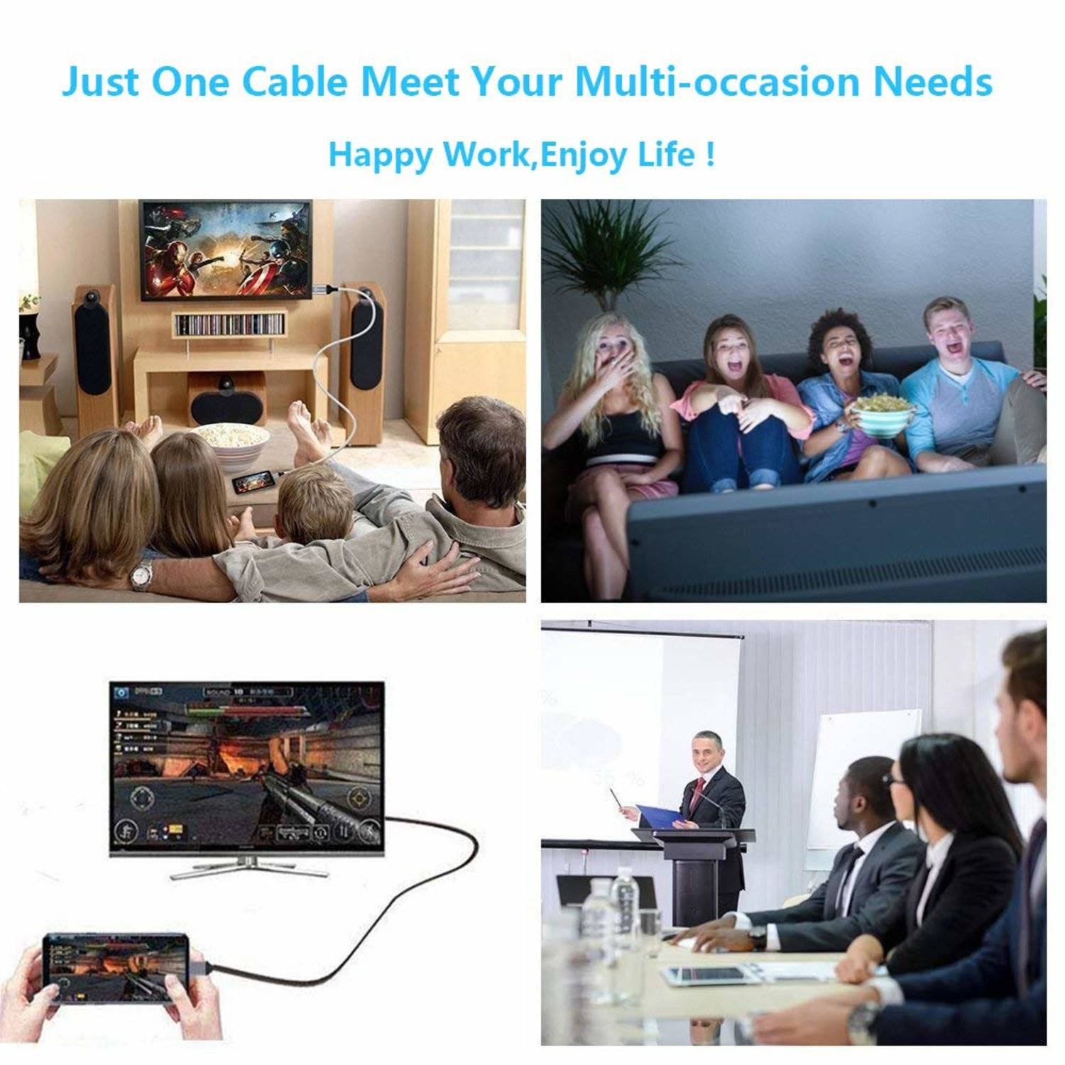 USB-C zu HDMI Kabel 4K 2 Meter, UHD 4K/30Hz, 2 Meter