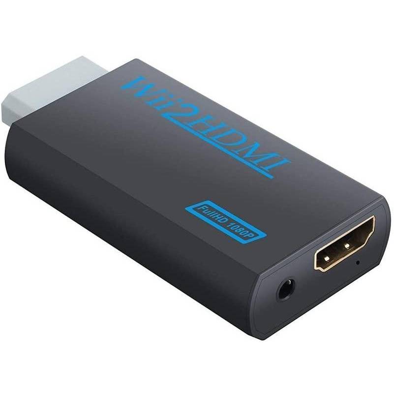 Wii zu HDMI Adapter, Wii auf HDMI 720/1080P Wandler mit 3,5 mm Audioausgang Black