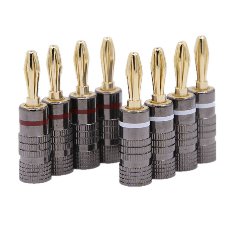 Bananenstecker vergoldet 4 mm 8er-Pack 8-pack